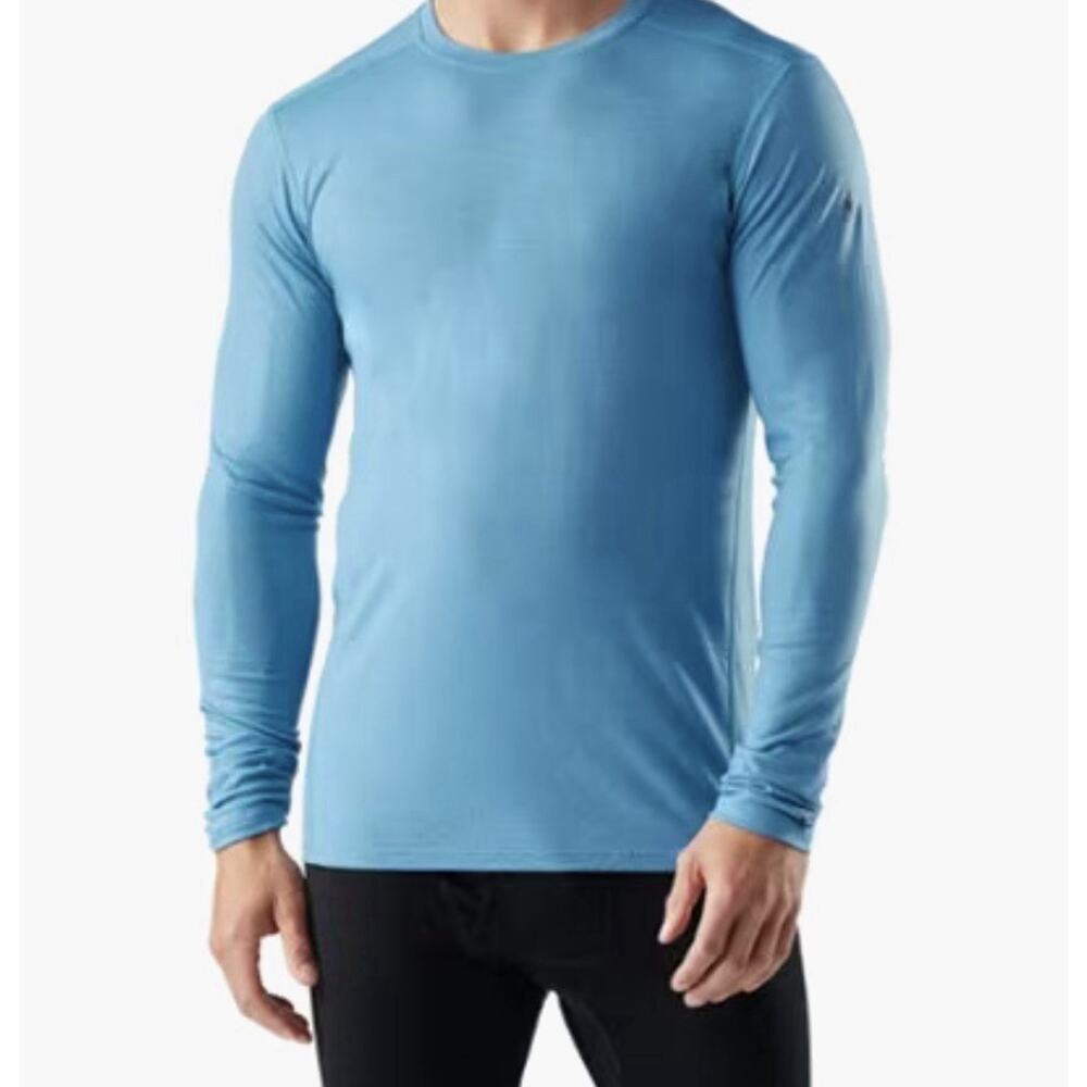 Smartwool Classic All Season Merino Wool Base Layer Crew Neck Top Men's M Blue